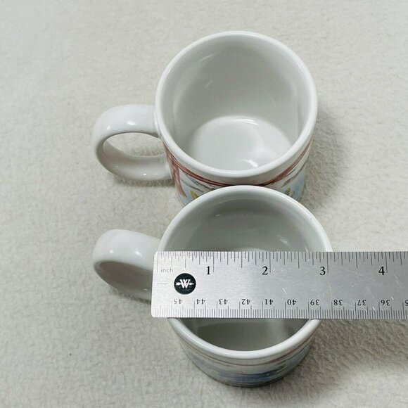 Houston Harvest Disney Winnie Pooh Friends Mug Set 2 Eeyore Tigger Winter Snow - Picture 10 of 10